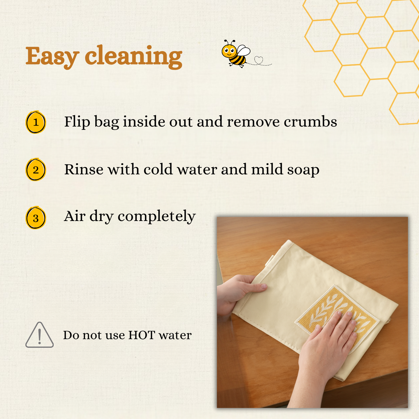 Premium 100% Cotton-Beeswax Bread Bags by Lorine™