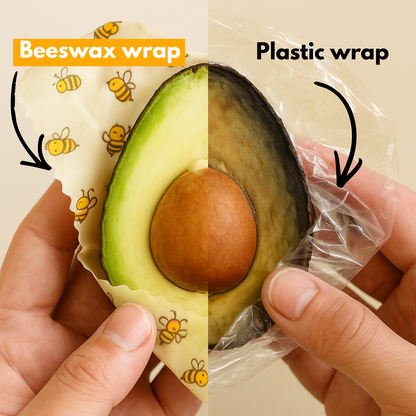 Lorine's Beeswax Wraps for Food (set of 3)