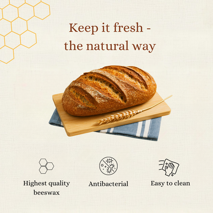 Premium 100% Cotton Beeswax Bread Bags (by Lorine)