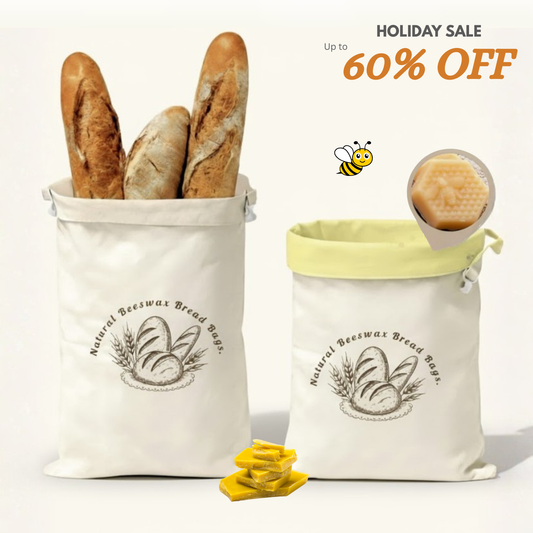 Premium 100% Cotton Beeswax Bread Bags - from Lorine