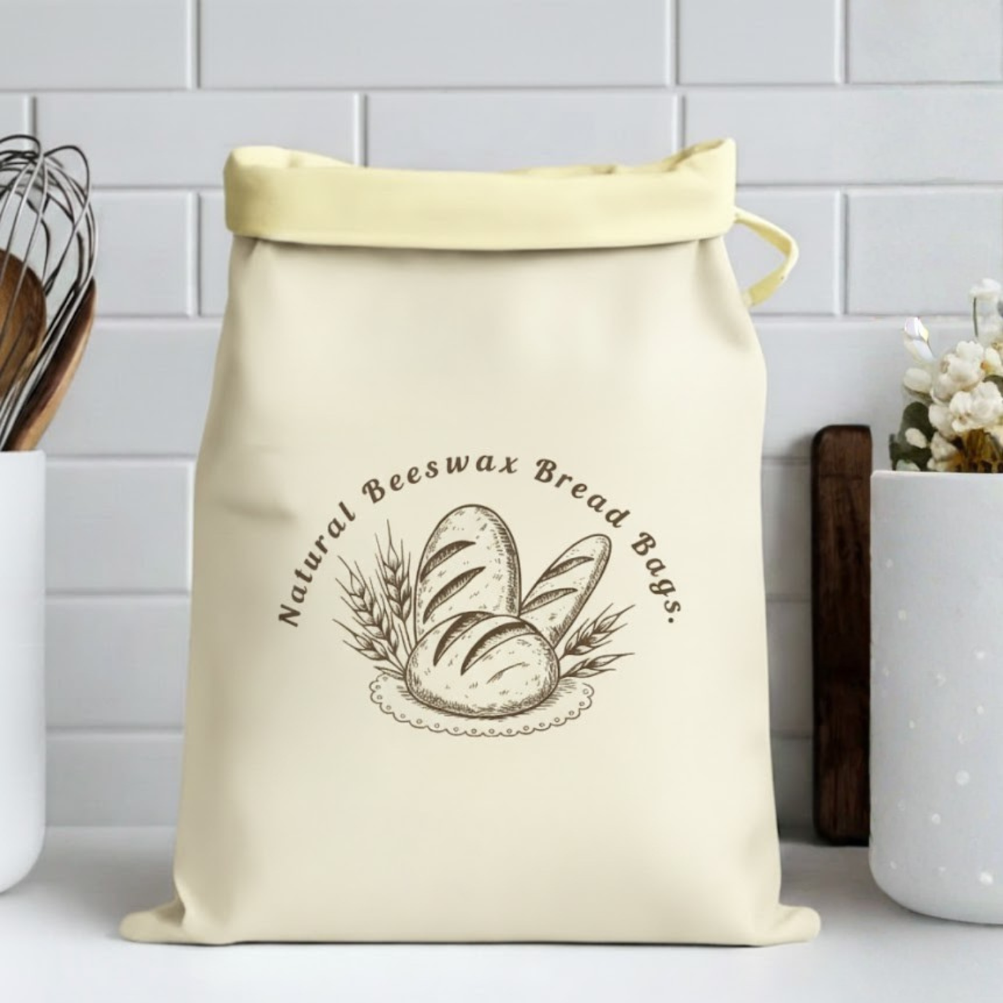 Premium 100% Cotton Beeswax Bread Bags - from Lorine