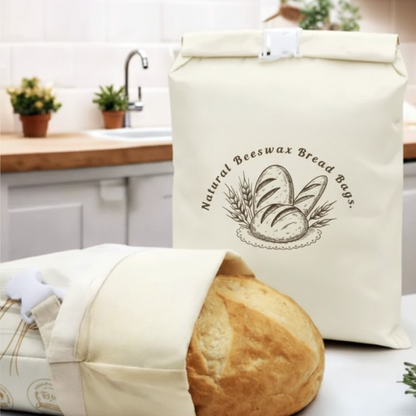 Premium 100% Cotton Beeswax Bread Bags - from Lorine