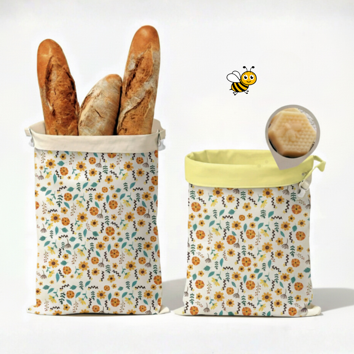 Premium 100% Cotton-Beeswax Bread Bags (from Lorine™)