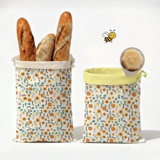 Premium 100% Cotton-Beeswax Bread Bags (from Lorine™)