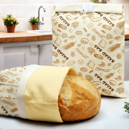 Premium 100% Cotton-Beeswax Bread Bags by Lorine™