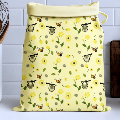 Premium 100% Cotton Beeswax Bread Bags (by Lorine)